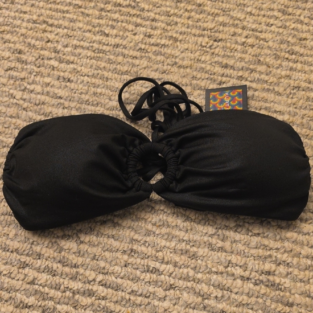 Kurt Geiger Black Bikini Top Size S $89